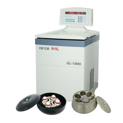 เครื่องหมุนเหวี่ยงความเร็วสูงแบบแช่เย็น Cence GL-10MD พร้อมหัวหมุนมุม 6x1000ml 10000rpm 18300xg สำหรับใช้ในห้องปฏิบัติการ