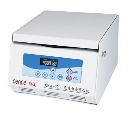 XKA-2200 อินมูโนเฮมาโตโลยี CENCE ระบบตรวจภูมิคุ้มกันแบบเซ็นทริฟิวจ 330*375*250 มิลลิเมตร 16KG